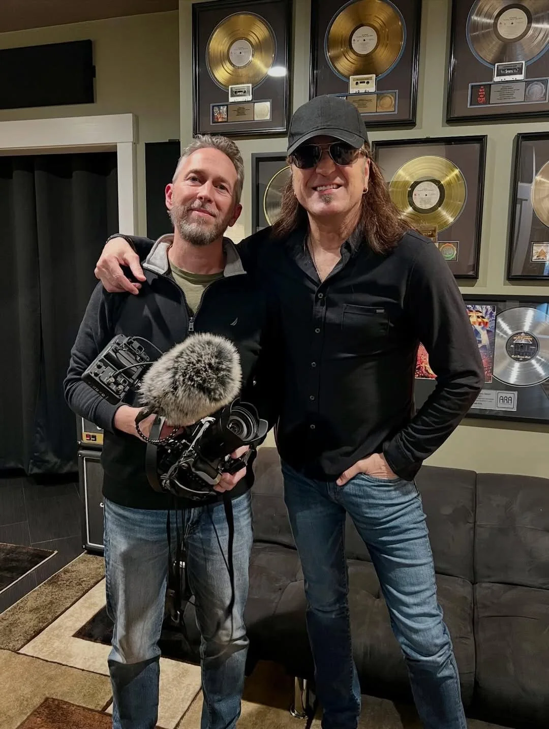 Chris Atkins filming during the Stryper documentary
